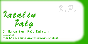 katalin palg business card